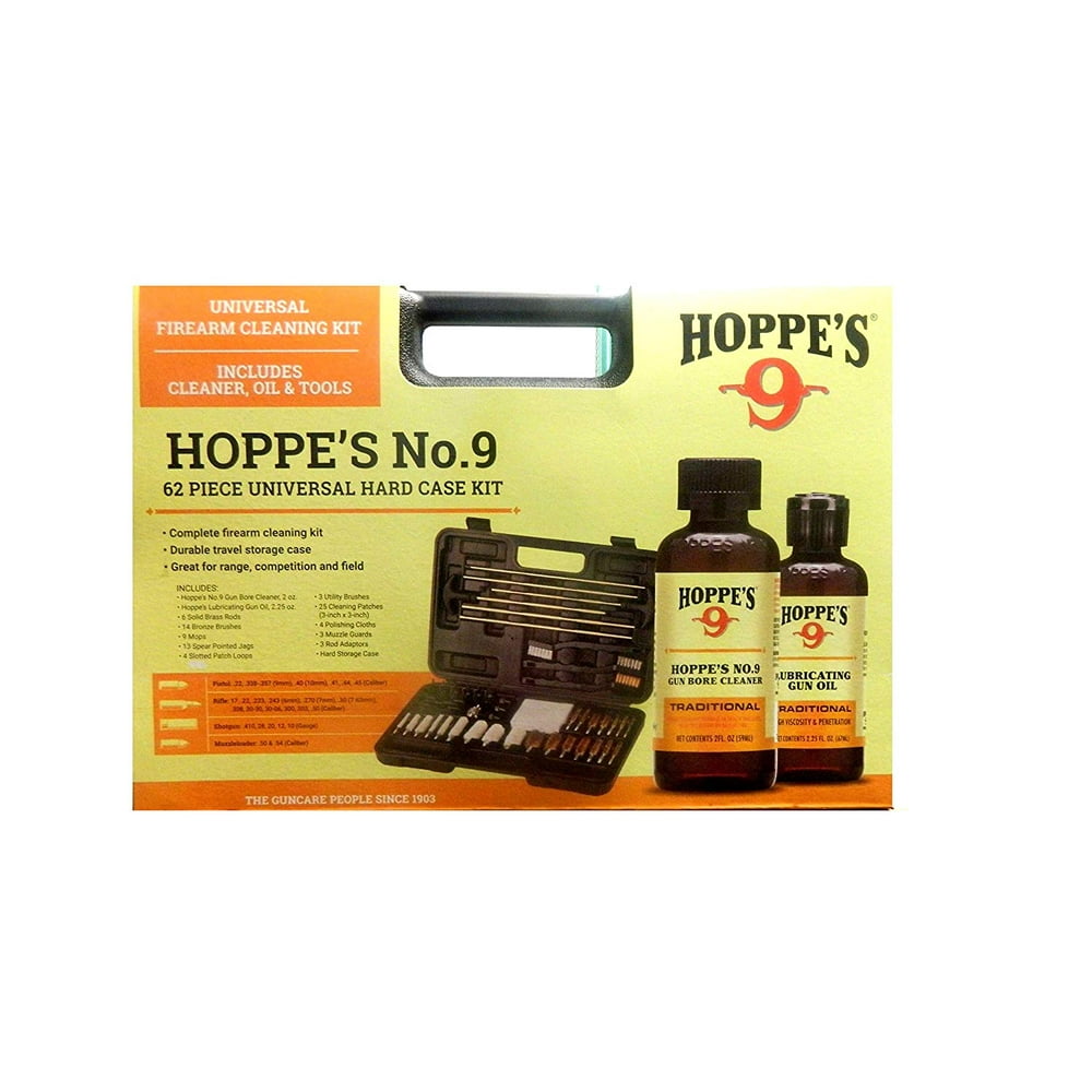 Hoppe's No.9 Universal Gun Cleaning Kit 62pc Set With Hard Storage Case