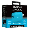 thumbnail image 3 of Liquipel Powertek Neon 20W Combo Wall Charger - Blue, 3 of 7