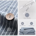 thumbnail image 3 of Cotton Duvet Cover Queen Size Pinstriped Comforter Cover with Button Washed Cotton Breathable Soft Solid Bedding Set Duvet Cover ×in & Pillowcases (NO Comforter), 3 of 8