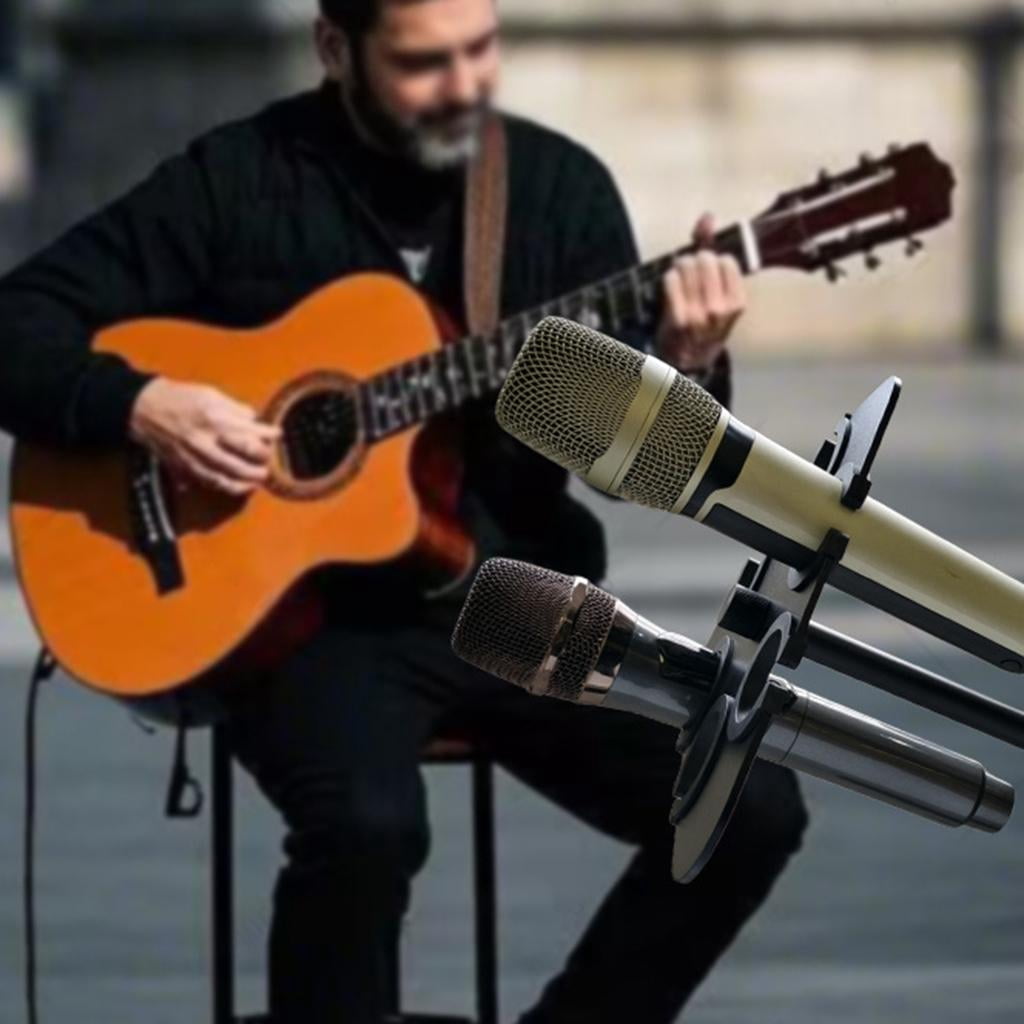 YongCo Versatilitys On-Stage Multi Mic Holder Mic Storage Stand Tray for Handheld, Dynamic, Corded or Wireless Microphones