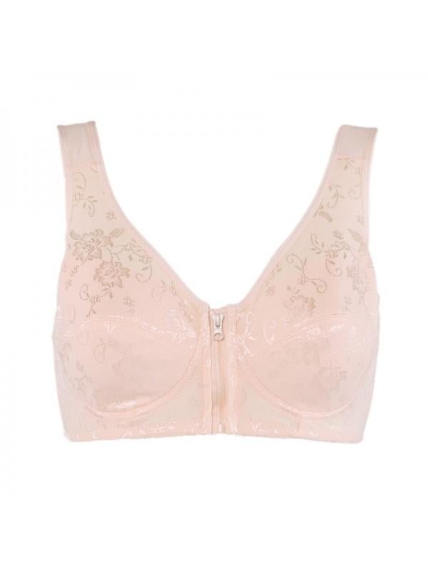 front zipper wirefree bra