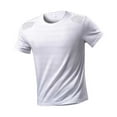 thumbnail image 4 of USNSM (M-5XL)Mens Big and Tall Rash Guard Short Sleeve UPF 50+ Sun UV Quick Dry Shirts Workout Swim Running Athletic T-Shirt White XL, 4 of 4