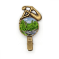 thumbnail image 1 of Flux Vert Forêt Science Nature Décor Coiffure Broche Vintage Métal, 1 of 3