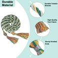 thumbnail image 3 of Uxcell 2Pack 67" Graduation Honor Cord with Tassel Braided Graduation Rope Green/White/Yellow, 3 of 6