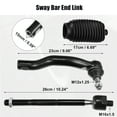 thumbnail image 5 of 6 Pcs Front Outer Inner Tie Rod End Link with Bellows for Toyota RAV4 2006-2018 Black, 5 of 7