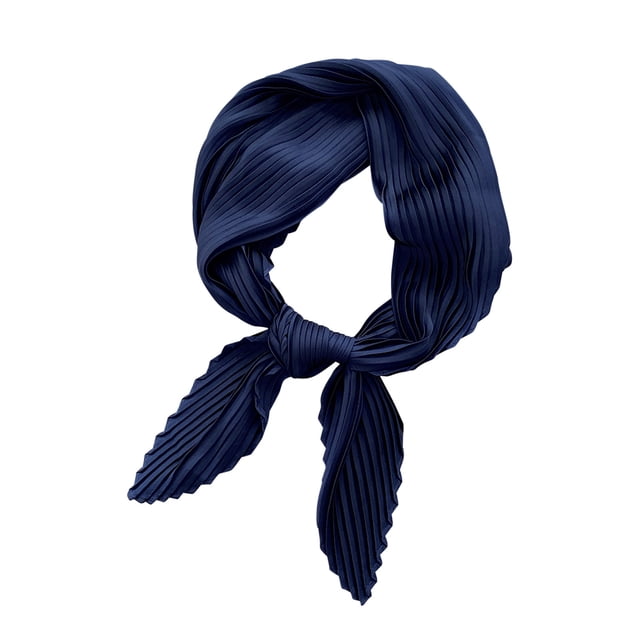 Bufandas plisadas de color sólido, bufanda pequeña para mujer, bufanda de seda lisa y ligera, bufanda de primavera, bufanda decorativa, bufanda para el cuello para mujer