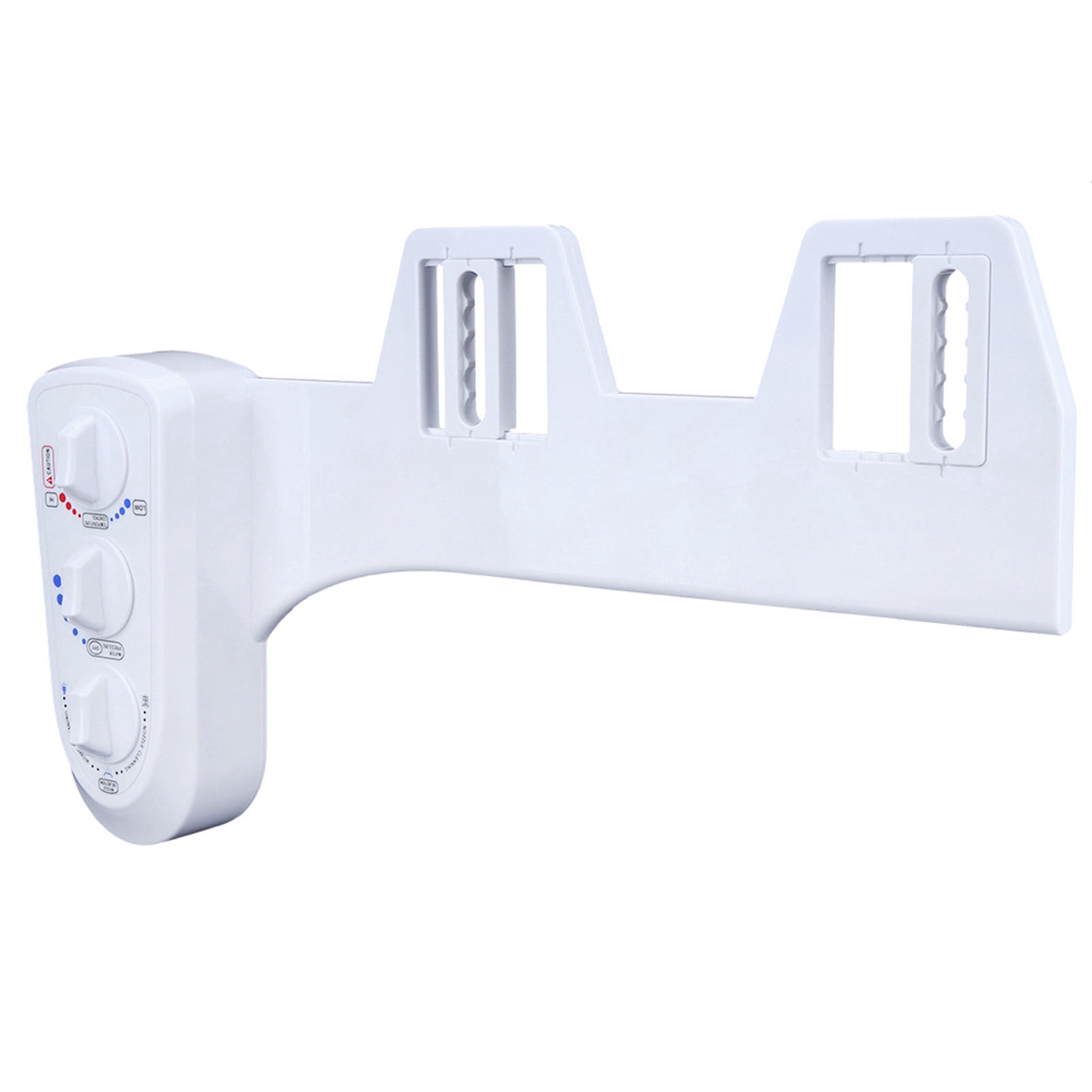 BIMZUC Non-Electric Bidet Attachment Dual Nozzle Self Cleaning Bathroom Toilet Sprayer, 3/8 Inch / 9.5 mm Thread White