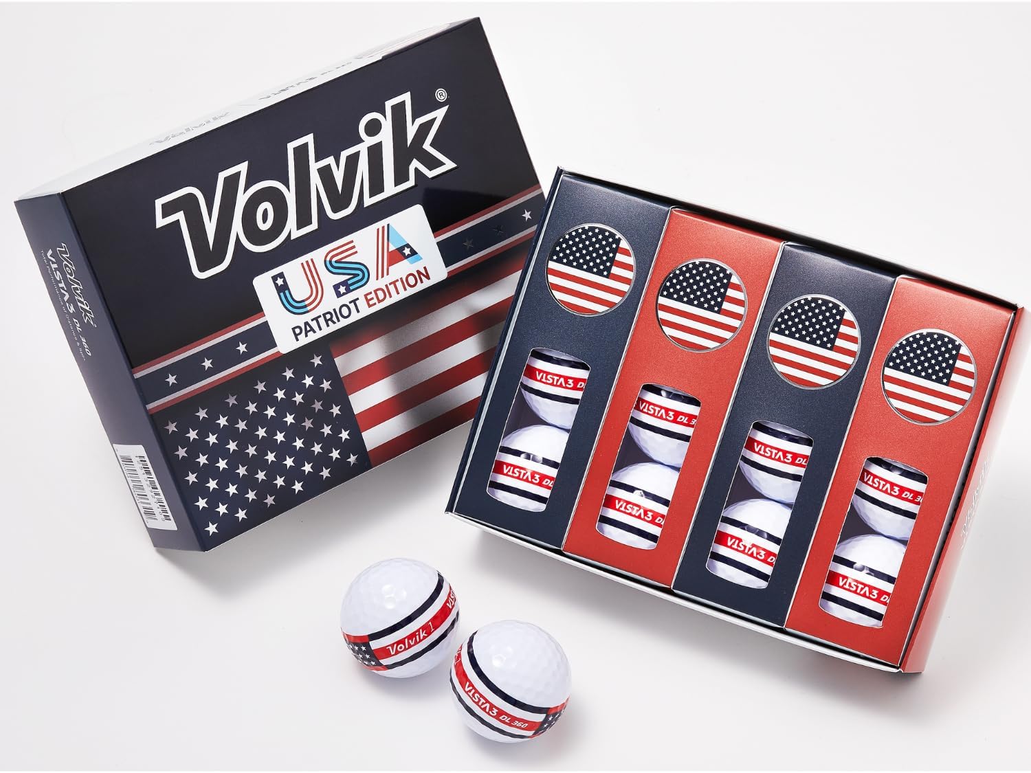 Volvik Vista3 360° USA Patriot Edition Golf Balls (One Dozen)