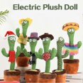 thumbnail image 4 of Dancing-Cactus Talking-Cactus Soft Plush Toy Fun Educational Toy Gift Built in 120 Pcs Songs for Kids 26s, 4 of 5