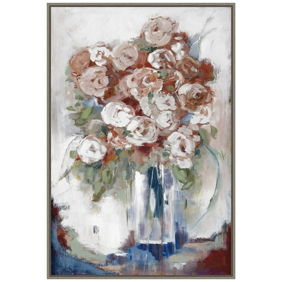 Amanti Art Rose Gold Blossoms Framed Canvas Wall Art Print