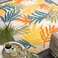 thumbnail image 7 of Oasis Modern Floral Gold and Orange Polypropylene Indoor Outdoor Area Rug, 7'x9' Rectangle, 7 of 7