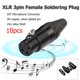 thumbnail image 4 of 10 Uds. Adaptadores de enchufe de soldadura de Cable conector hembra XLR de 3 pines para micrófono DIY Tmvgtek Para estrenar, 4 of 6