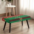 thumbnail image 4 of Yuyamidu Santa Claus Stretch Bench Cover for Dining Table Washable Removable Bench Slipcover with Elastic Edge Breathable Rectangle Seat Protector Gift for Holiday, 4 of 8