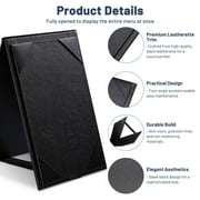 WeChef 5 pack 4x6 Table Tent Restaurant Menu Holders Double-Sided A-Frame PU leather Drink Dessert for Bar Hotel