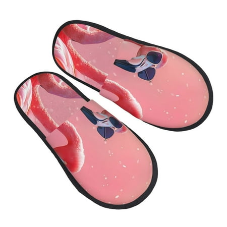 

JUNZAN Cool Flamingos Sunglasses Scene Slippers for Women House Shoes Non Slip Indoor/Outdoor Pineapple And Cactus Designs-Medium