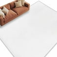 thumbnail image 2 of White 6x9 Area Rugs, Farmhouse Solid White Color Modern Art Non-Skid Rubber Backing Large Rectangle Rugs - Living Room Bedroom Home Office, Indoor Floor Mat Carpets Washable Rug, 2 of 9