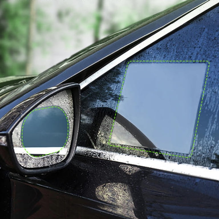 Film Idrofobico Per Specchietto Retrovisore Auto – Nano Rivestimento Antipioggia E Antiappannamento, 2 Pezzi HD