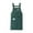 Green, variant on Chef Kitchen Apron For Men & Women Durable Cotton Household Apron Zipper Large Pocket