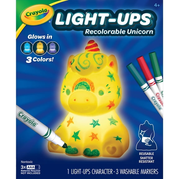 Crayola Light Ups, Unicorn, Light Up Toy, DIY Room Decor, Kids Halloween Toys, Craft Set, Unicorn Lamp, Gifts, Ages 4 