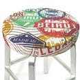thumbnail image 3 of Haiem Travel Stamp Cushion Round Bar Chair Seat Cover Bar Chair Cushion Covers Elastic Washable Bar Chair Cover,Protects from Scratches and Stains-12 inch, 3 of 7