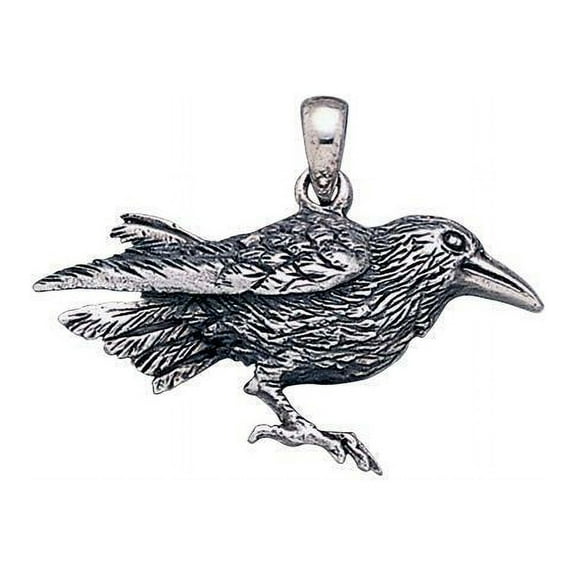 Raven 925 Sterling Silver Pendant Fine Animal Totem Jewelry Wisdom Mystery