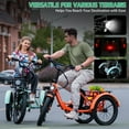 thumbnail image 6 of Lilypelle  Electric Folding Tricycle for Adults & Seniors,three 20*3in Fat Tires Ebike with 500W Motor & 48v 14.5Ah Detachable lithium battery,Cyan, 6 of 16