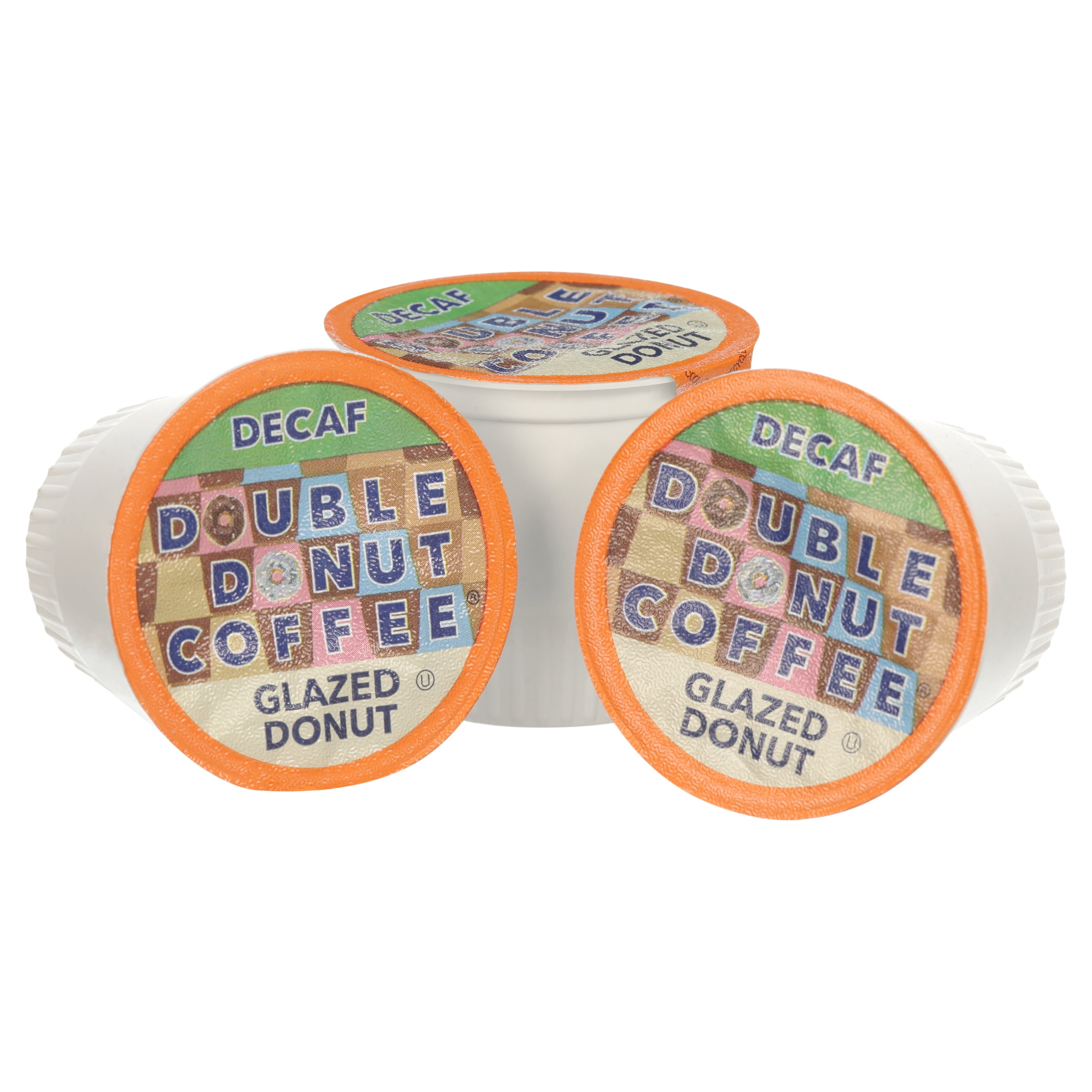Double Donut Coffee Decaf Glazed Donut Flavored