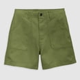 thumbnail image 4 of Women Shorts Athletic Summer Twill Shorts for Women, Casual Straight Leg Short Pants with Pockets, Summer Loose Versatile Bottoms Daily Wear Green L, 4 of 6