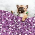 thumbnail image 3 of XMXY Dog Throw Blankets, Soft Cozy Purple Triangle Background Pet Blankets for Couches Machine Washable for Indoor Cats Dogs, Large Size, 3 of 8