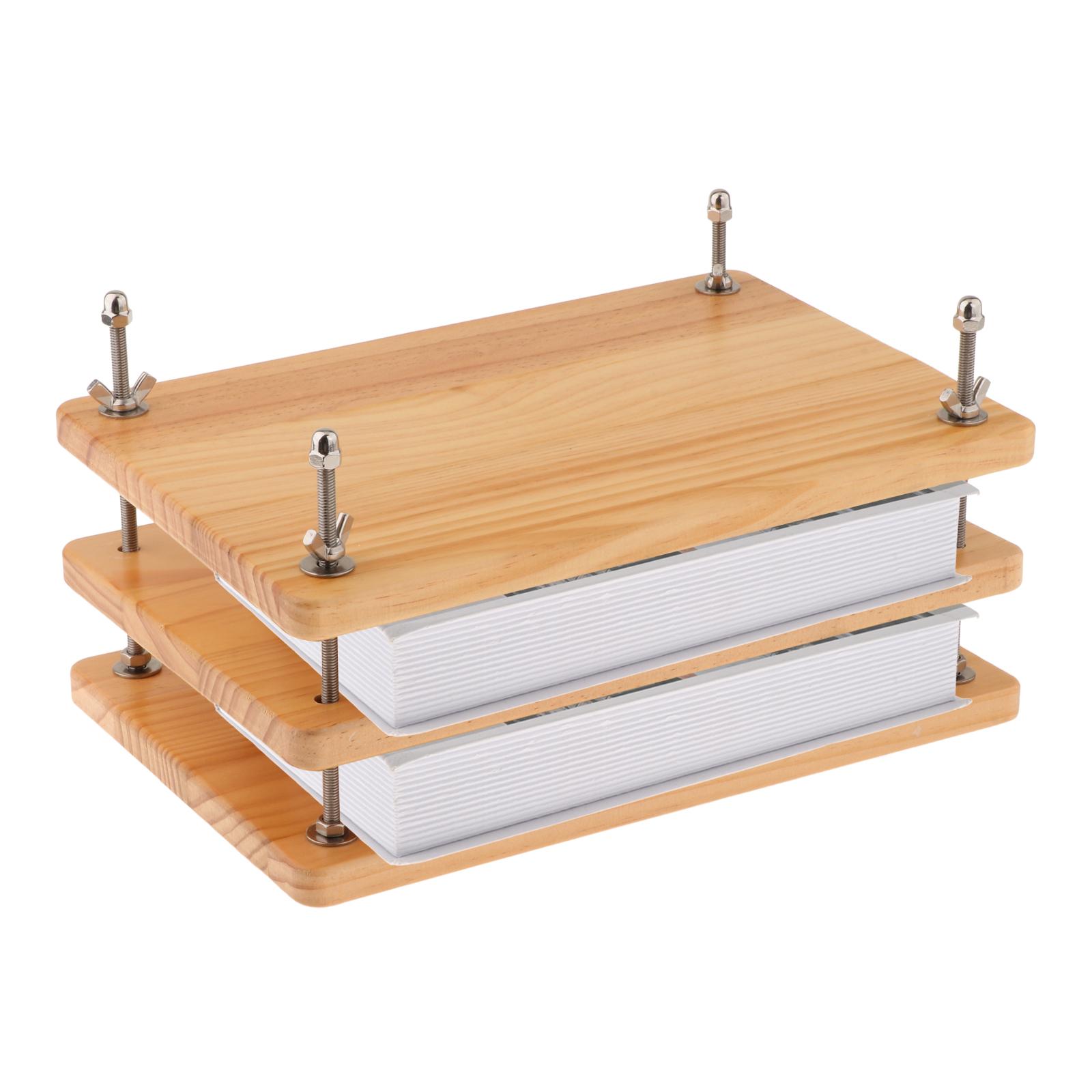 Milageto Wooden Book Press Portable Book Binding Tool Book Binding Press for Desktop Home