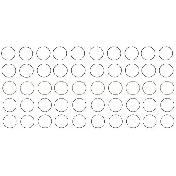 Piston Rings Set | Compatible with Ford 6.8L 415 - Steel Or Moly Top Ring | Standard Size