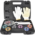 thumbnail image 2 of SEBLAFF Hydraulic Hose Crimper Manual A/C Hose Crimper Kit Air Conditioning Repaire Handheld Hydraulic Hose Crimping Tool with 7 Die Set Fit for Barbed and Beaded Hose Fittings, 2 of 7