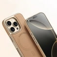 thumbnail image 3 of Luxury Business Plating Frame Leather Magnetic Back Case for iPhone 16 15 Pro Max for magsafe Wireless Charge Shockproof Cover (White,For iPhone 16Pro Max), 3 of 7