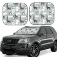 thumbnail image 2 of Picia African Animals 2 Piece Car Windshield Sun Shade Foldable | Foldable Sun Shield for Front Window Blocks UV Rays and Keeps Your Vehicle Cool-Small, 2 of 7