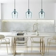 thumbnail image 5 of Aiwen Blue Glass Light Fixture Modern Home Pendant Light Bedside Living Room Kitchen Island Ceiling Lamp, 5 of 7