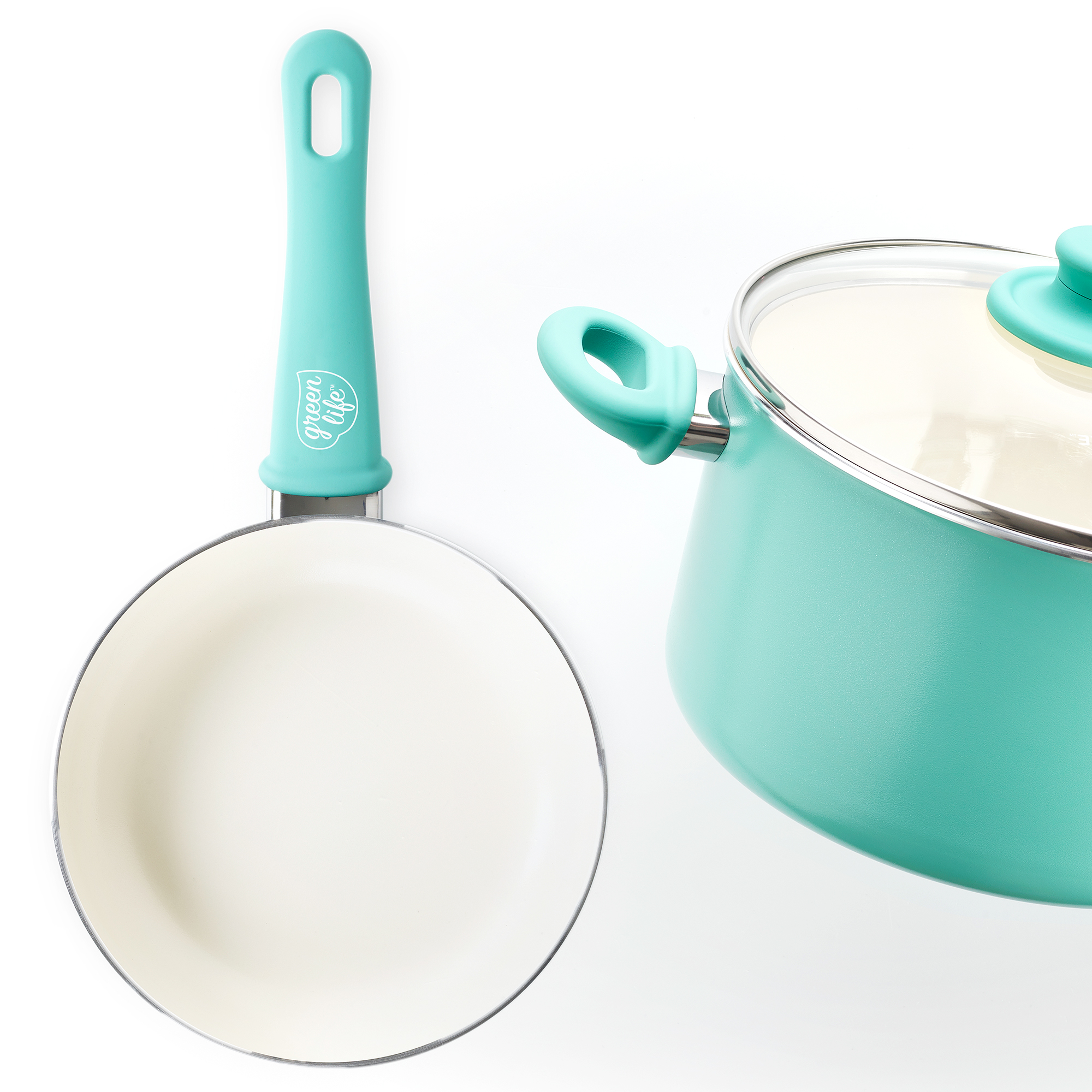 GreenLife Soft Grip 18 Piece Turquoise Healthy Ceramic Non-stick Cookware Set 631899220363  eBay