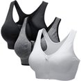 thumbnail image 1 of Sujetador deportivo de mujer con sujeción fuerte, sujetador activo, bustier de entrenamiento de alta tensión para yoga y fitness, con cremallera, 1 of 1