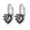 Black, variant on KDSJSXW Pearl Earings Women Earrings Heart-Shaped Zircon Multi-Color Fashion Simple Earrings Studs Earrings for Women Bridal Earrings Freshwater Pearl Earrings(Red,One Size)