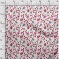 thumbnail image 3 of oneOone Cotton Poplin Twill Red Fabric Floral Dress Material Fabric Print Fabric By The Yard 56 Inch Wide, 3 of 4
