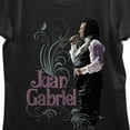 thumbnail image 2 of Juan Gabriel Flourish Art Women's Black Tee with Short Sleeves and Crew Neck-Small, 2 of 3