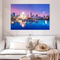 thumbnail image 2 of Elephant Stock Downtown Cleveland Reflection Wall Art - Horizontal Canvas Wall Art - Living Room Wall Decor - Places Canvas - Blue And White Decor - 51" x 34", 2 of 4