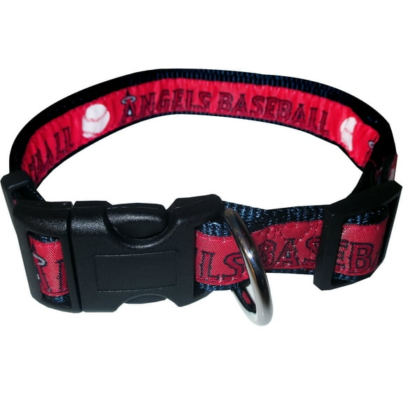Pets First MLB Los Angeles Angels Dogs and Cats Collar - Heavy-Duty, Durable & Adjustable - Medium