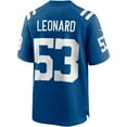 thumbnail image 3 of Men's Nike Shaquille Leonard Royal Indianapolis Colts Game Player Jersey, 3 of 4