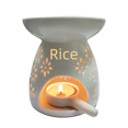 thumbnail image 2 of Bandeja de cerámica para velas para quemador de aromaterapia Porta incienso fragante en forma de torre con asa Bandeja pequeña para portavelas, 2 of 6
