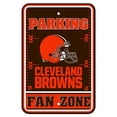 thumbnail image 1 of 12 x 18 in. Cleveland Browns Plastic Fan Zone Parking Style Sign, 1 of 1