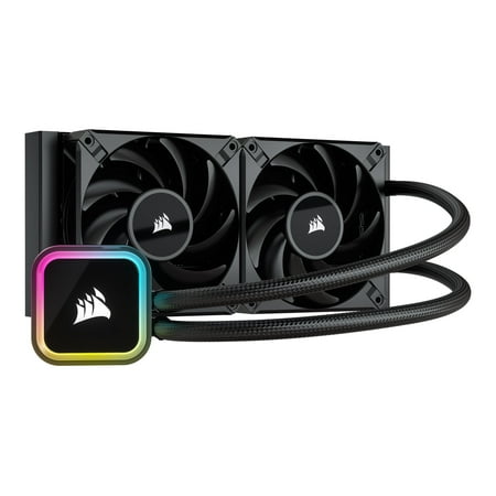 CORSAIR iCUE H100i RGB ELITE - Processor liquid cooling system - Radiator Size: 240 mm - (for: LGA1156, LGA1155, LGA2011, LGA1150, LGA2011-3, LGA1151, AM4, LGA2066, sTRX4, LGA1200, LGA1700) - 120 mm
