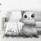 thumbnail image 1 of Balery Cute Cat Meadow Sketch Manta de Felpa Suave y Acogedora – Cobija de Franela Aterciopelada para Cama, Lavable y Cálida para Sofá, Mascotas, Transpirable-40"x30", 1 of 7