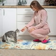 thumbnail image 3 of Pioneer Flower Floral Print Pattern Kitchen Rugs Sets Of 2,Anti Fatigue Kitchen Mat Rugs Non Slip Washable,Decorative Kitchen Floor Mats for Kitchen,Sink,Laundry,17"x30"+17"x47", 3 of 7