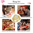 thumbnail image 6 of APSVO 18K Gold Plated Rings for Women Stackable CZ Eternity Promise Band Wedding Engagement Rings Set Birthday Christmas Jewelry Gifts Girlfriend Stocking Stuffers Adults Ideas, 6 of 6
