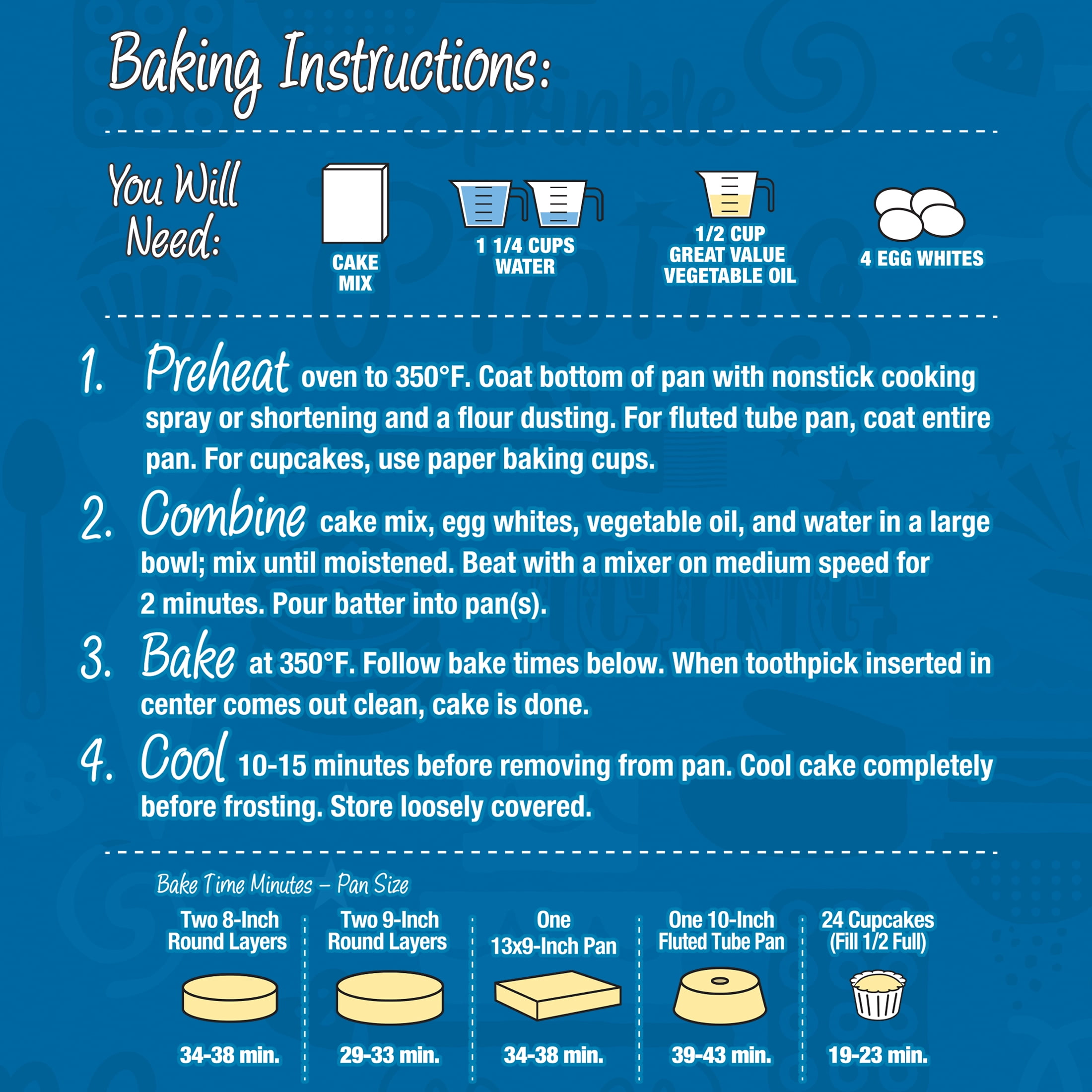 Great Value Deluxe Moist White Cake Mix, 15.25 oz Box